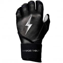 Bruce Bolt PREMIUM PRO Chrome Series Long Cuff Batting Gloves: Black Gear 13 Bruce Bolt PREMIUM PRO Chrome Series Long Cuff Batting Gloves: Black Gear