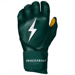 Bruce Bolt PREMIUM PRO Long Cuff Batting Gloves: Green Gear