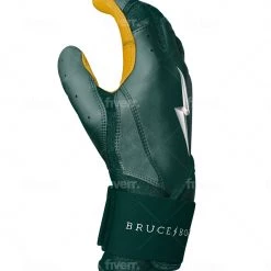 Bruce Bolt PREMIUM PRO Long Cuff Batting Gloves: Green Gear