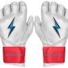 Gear Bruce Bolt PREMIUM PRO BRINSON Series Long Cuff Batting Gloves: White 1 Gear Bruce Bolt PREMIUM PRO BRINSON Series Long Cuff Batting Gloves: White
