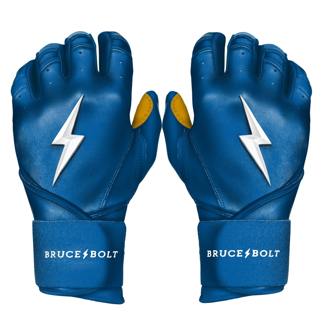 Gear Bruce Bolt PREMIUM PRO Long Cuff Batting Gloves: Royal 3 Gear Bruce Bolt PREMIUM PRO Long Cuff Batting Gloves: Royal