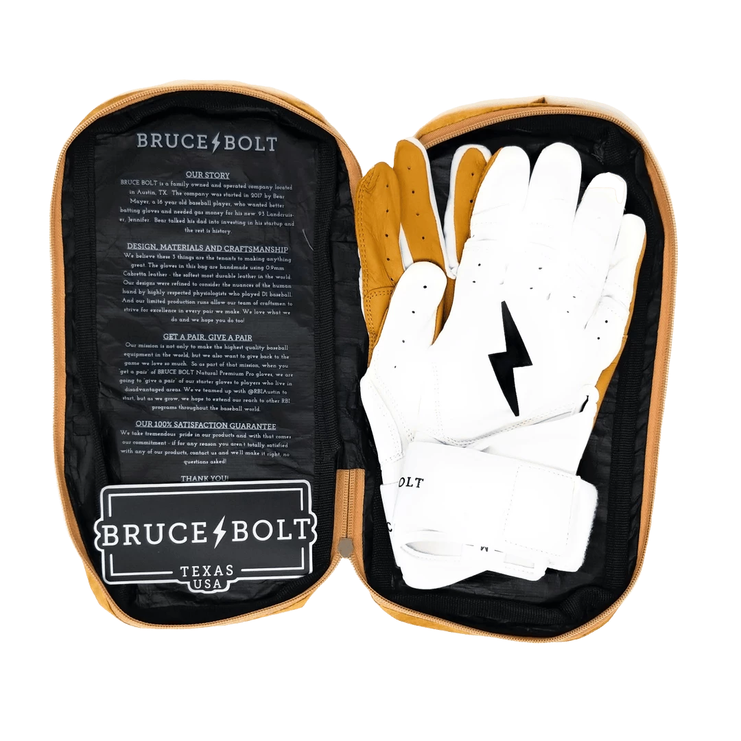 Gear Bruce Bolt PREMIUM PRO Long Cuff Batting Gloves: White 6 Gear Bruce Bolt PREMIUM PRO Long Cuff Batting Gloves: White