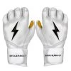 Gear Bruce Bolt PREMIUM PRO Long Cuff Batting Gloves: White 2 Gear Bruce Bolt PREMIUM PRO Long Cuff Batting Gloves: White