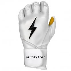 Gear Bruce Bolt PREMIUM PRO Long Cuff Batting Gloves: White 14 Gear Bruce Bolt PREMIUM PRO Long Cuff Batting Gloves: White