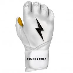 Gear Bruce Bolt PREMIUM PRO Long Cuff Batting Gloves: White 17 Gear Bruce Bolt PREMIUM PRO Long Cuff Batting Gloves: White