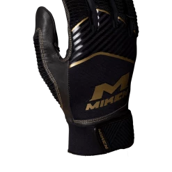 Miken Softball MK7X Adult Black And Gold Batting Gloves: MBGGLD-BLK Gear