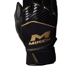 Miken Softball MK7X Adult Black And Gold Batting Gloves: MBGGLD-BLK Gear