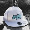 HB Sports Apparel Headbanger Sports I8501 Cap America Flexfit Performance Trucker Mesh Back Hat: White & Tiffany Blue