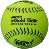 Worth 12" Super Gold Dot NSA Slowpitch Softballs 44/400 (Dozen): NI12SY Gear