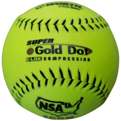 Worth 12" Super Gold Dot NSA Slowpitch Softballs 44/400 (Dozen): NI12SY Gear