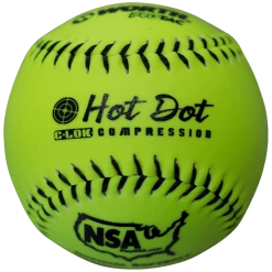 Worth 11" Hot Dot NSA Slowpitch Softballs 52/275 (Dozen): NO11SY