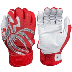Gear 2022 Spiderz PRIZM Batting Gloves: Red/Silver