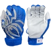 2022 Spiderz PRIZM Batting Gloves: Royal Blue/Silver