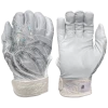 Gear 2022 Spiderz PRIZM Batting Gloves: White/Silver 1 Gear 2022 Spiderz PRIZM Batting Gloves: White/Silver
