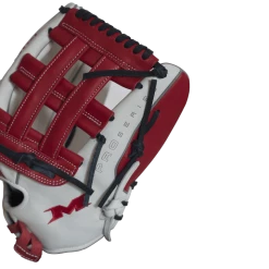 Gear Miken Pro Series 14″ Slow Pitch Fielding Glove – White/Scarlet/Navy: PRO140WSN