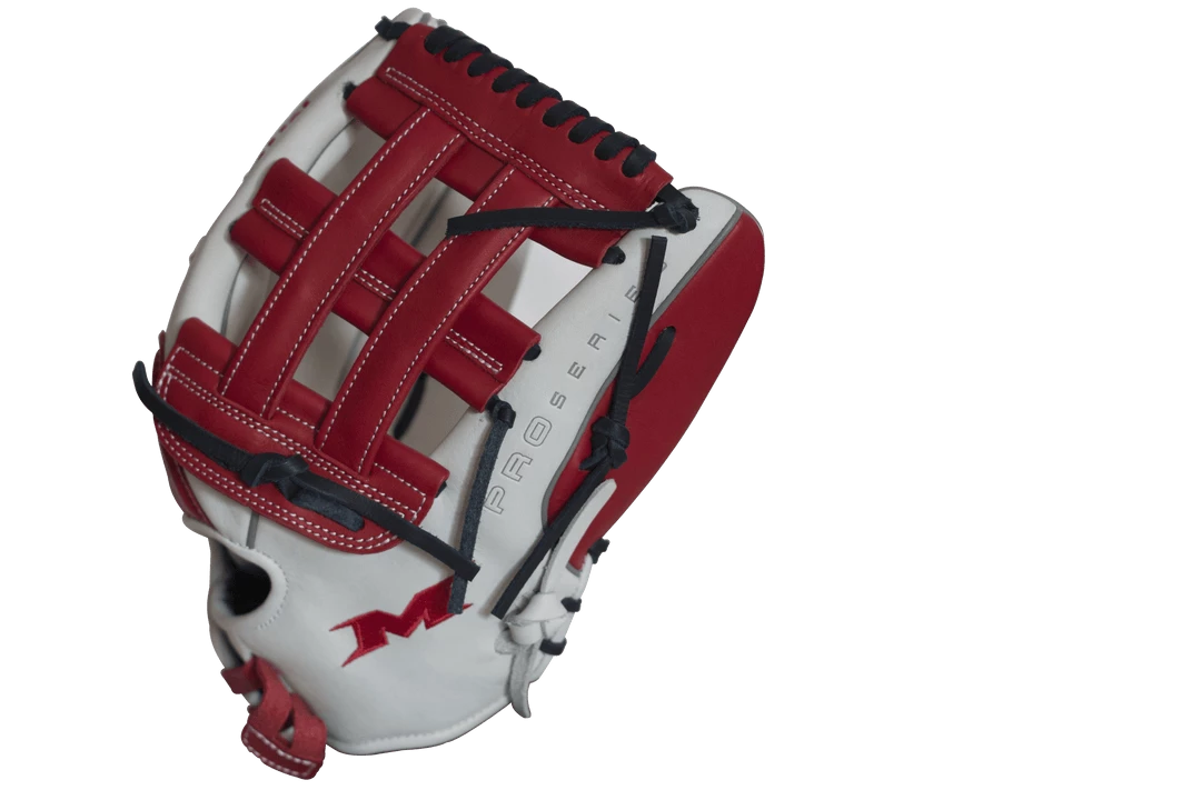 Gear Miken Pro Series 14″ Slow Pitch Fielding Glove – White/Scarlet/Navy: PRO140WSN 4 Gear Miken Pro Series 14″ Slow Pitch Fielding Glove – White/Scarlet/Navy: PRO140WSN