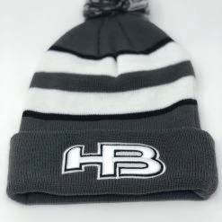 Apparel HB Sports Striped Color Winter Pom-Pom Beanie Hat