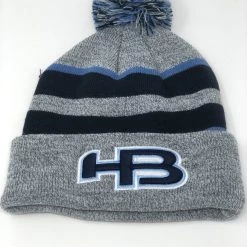 Apparel HB Sports Striped Color Winter Pom-Pom Beanie Hat