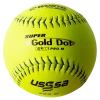 Worth 12" Super Gold Dot PRO M USSSA Slowpitch Softballs (Dozen): UM12CY