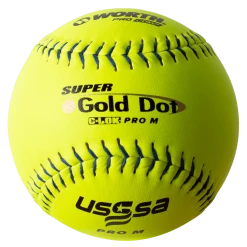 Worth 12" Super Gold Dot PRO M USSSA Slowpitch Softballs (Dozen): UM12CY