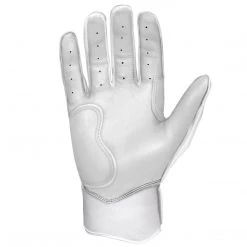 Bruce Bolt PREMIUM PRO Chrome Series Short Cuff Batting Gloves: White Gear