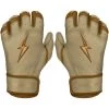 Bruce Bolt PREMIUM PRO Gold Series Batting Gloves: Short Cuff