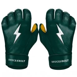 Gear Bruce Bolt PREMIUM PRO Short Cuff Batting Gloves: GREEN