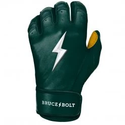 Gear Bruce Bolt PREMIUM PRO Short Cuff Batting Gloves: GREEN