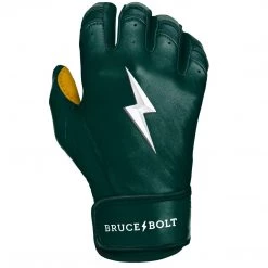 Gear Bruce Bolt PREMIUM PRO Short Cuff Batting Gloves: GREEN