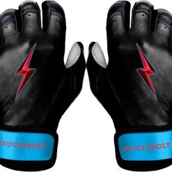 Bruce Bolt PREMIUM PRO BRINSON Series Short Cuff Batting Gloves: Black
