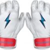 Bruce Bolt PREMIUM PRO BRINSON Series Short Cuff Batting Gloves: White 1 Bruce Bolt PREMIUM PRO BRINSON Series Short Cuff Batting Gloves: White