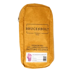 Bruce Bolt PREMIUM PRO Short Cuff Batting Gloves: Red Gear