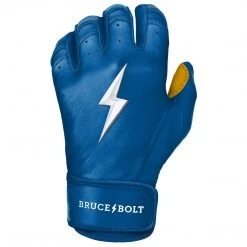 Bruce Bolt PREMIUM PRO Short Cuff Batting Gloves: Royal 19 Bruce Bolt PREMIUM PRO Short Cuff Batting Gloves: Royal
