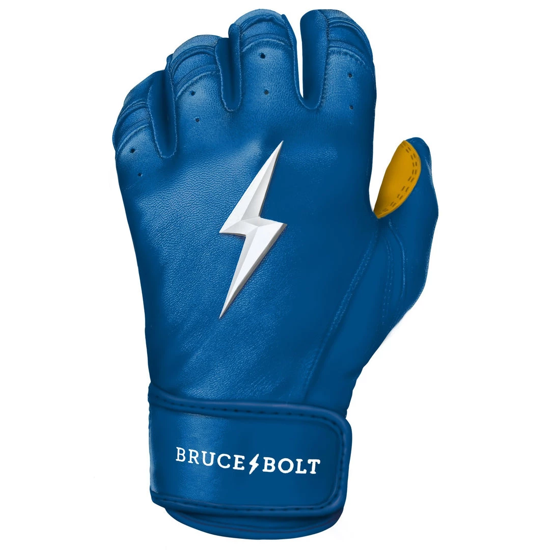 Bruce Bolt PREMIUM PRO Short Cuff Batting Gloves: Royal 10 Bruce Bolt PREMIUM PRO Short Cuff Batting Gloves: Royal
