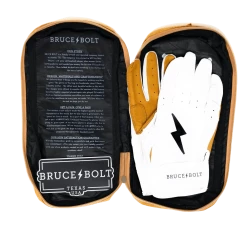 Gear Bruce Bolt PREMIUM PRO Short Cuff Batting Gloves: White 16 Gear Bruce Bolt PREMIUM PRO Short Cuff Batting Gloves: White