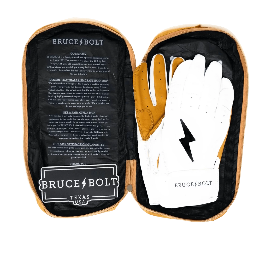 Gear Bruce Bolt PREMIUM PRO Short Cuff Batting Gloves: White 8 Gear Bruce Bolt PREMIUM PRO Short Cuff Batting Gloves: White