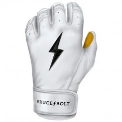 Gear Bruce Bolt PREMIUM PRO Short Cuff Batting Gloves: White 18 Gear Bruce Bolt PREMIUM PRO Short Cuff Batting Gloves: White