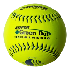 Worth 11" USSSA Super Green Dot Classic W Composite Softballs (Dozen): UC11CY Gear
