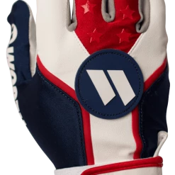 Gear Worth Adult Red, White, And Blue Team Batting Gloves: WBATGL-RWB