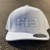 HB Sports Exclusive Pacific 498F Performance Flexfit Hat: White Glow