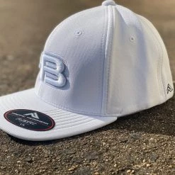 HB Sports Exclusive Pacific 498F Performance Flexfit Hat: White Glow