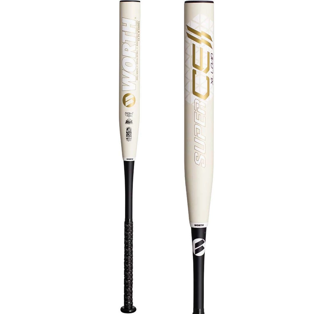 Bats 2022 Worth Supercell Gold XL 13.25" USSSA Slowpitch Softball Bat: WSG22U 3 Bats 2022 Worth Supercell Gold XL 13.25" USSSA Slowpitch Softball Bat: WSG22U