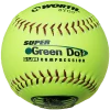 Worth 11" Super Green Dot WSL Slowpitch Softballs 47/400 (Dozen): YS11WSLC