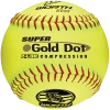 Worth 12" Super Gold Dot WSL Slowpitch Softballs (Dozen): YS44WSLC Gear