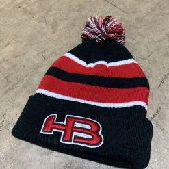 Apparel HB Sports Striped Color Winter Pom-Pom Beanie Hat
