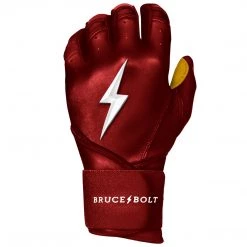 Gear Bruce Bolt PREMIUM PRO Long Cuff Batting Gloves: Maroon