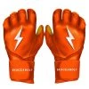Bruce Bolt PREMIUM PRO Long Cuff Batting Gloves: Orange 1 Bruce Bolt PREMIUM PRO Long Cuff Batting Gloves: Orange
