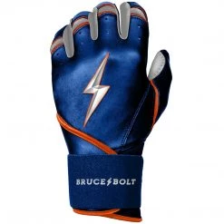 Bruce Bolt PREMIUM PRO NIMMO Long Cuff Batting Gloves: Mets Blue 12 Bruce Bolt PREMIUM PRO NIMMO Long Cuff Batting Gloves: Mets Blue