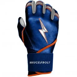 Bruce Bolt PREMIUM PRO NIMMO Long Cuff Batting Gloves: Mets Blue 11 Bruce Bolt PREMIUM PRO NIMMO Long Cuff Batting Gloves: Mets Blue