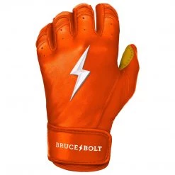 Gear Bruce Bolt PREMIUM PRO Short Cuff Batting Gloves: Orange 11 Gear Bruce Bolt PREMIUM PRO Short Cuff Batting Gloves: Orange